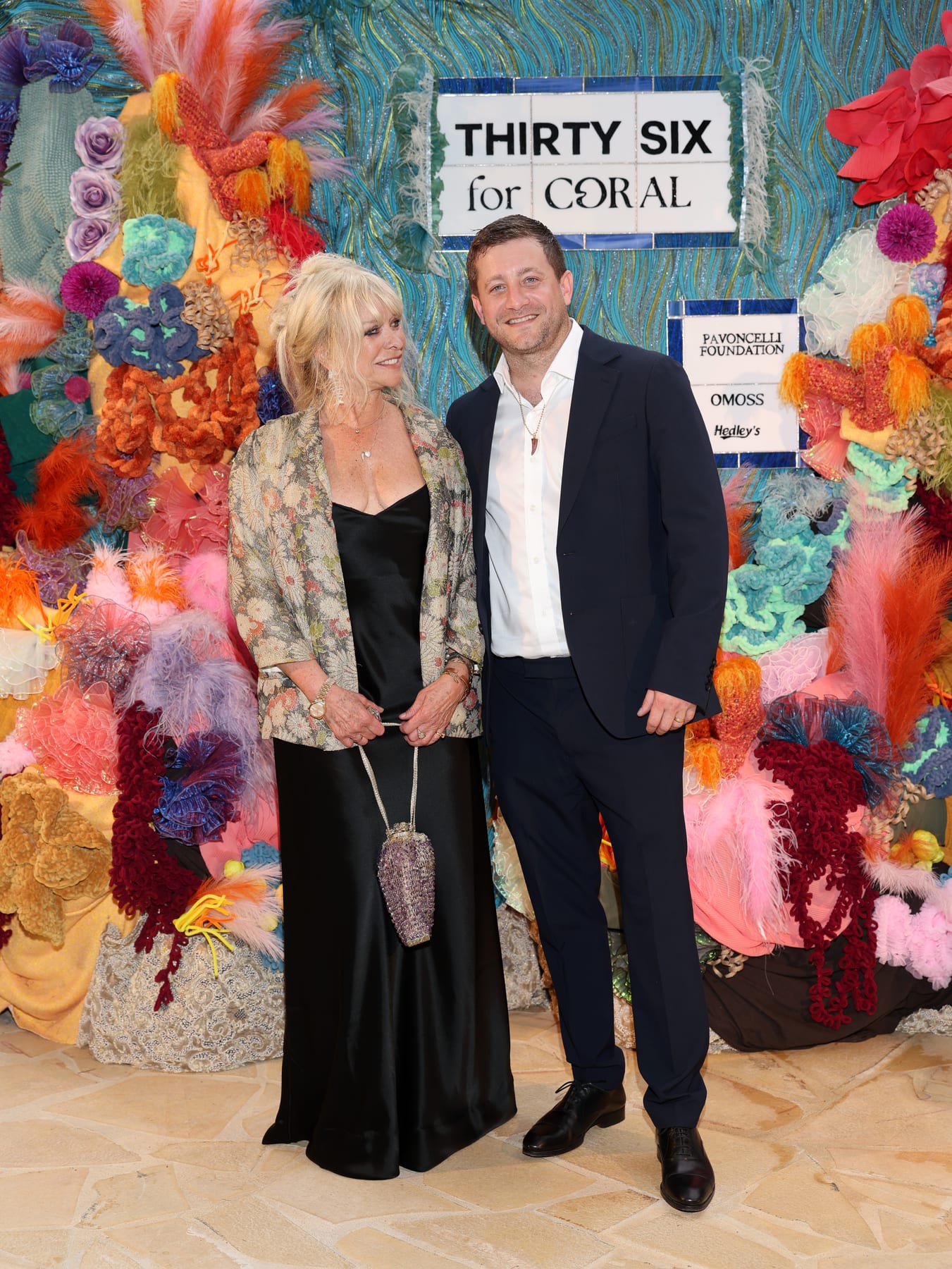 Coral gala floral installation