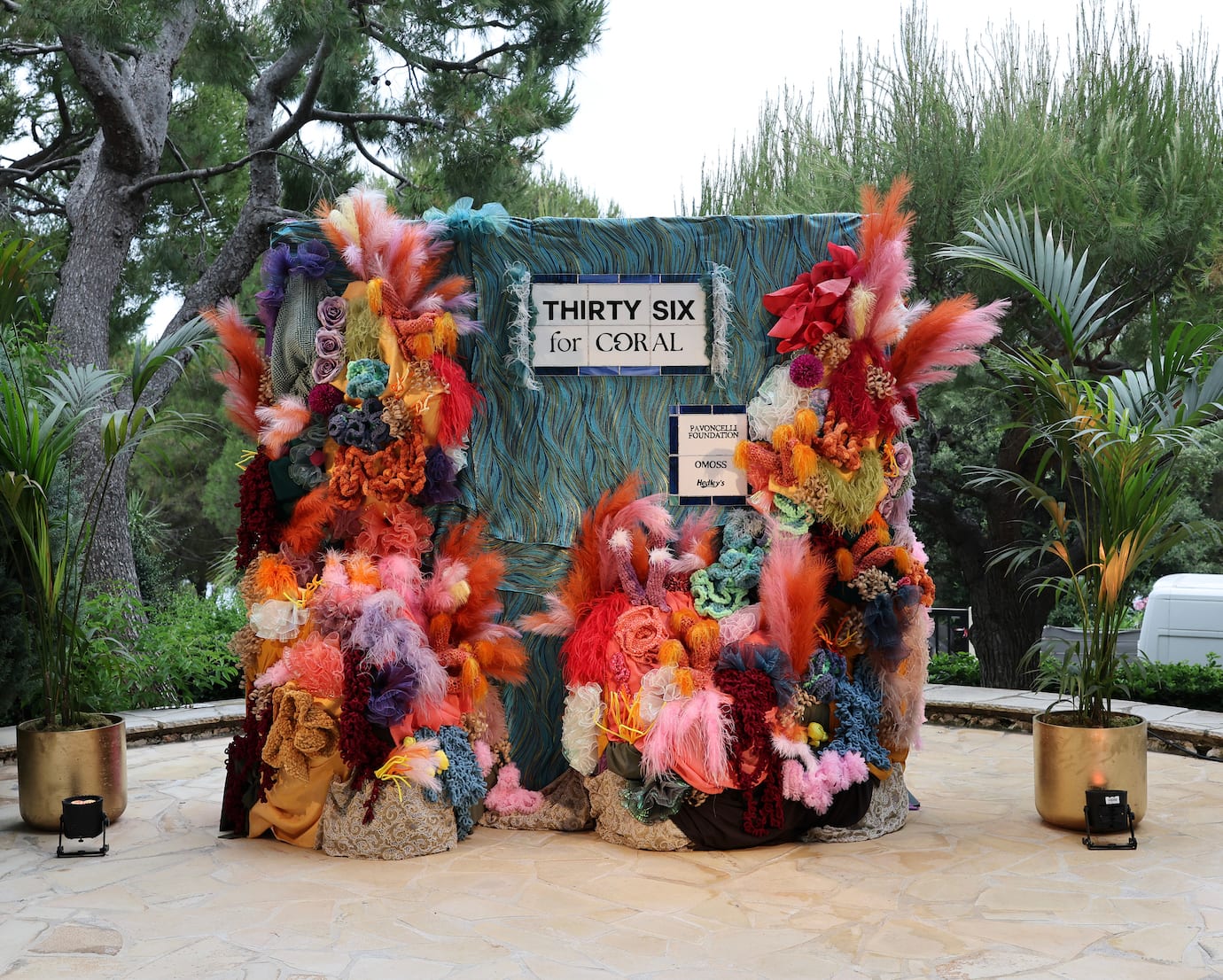 Thirty Six for Coral floral wall