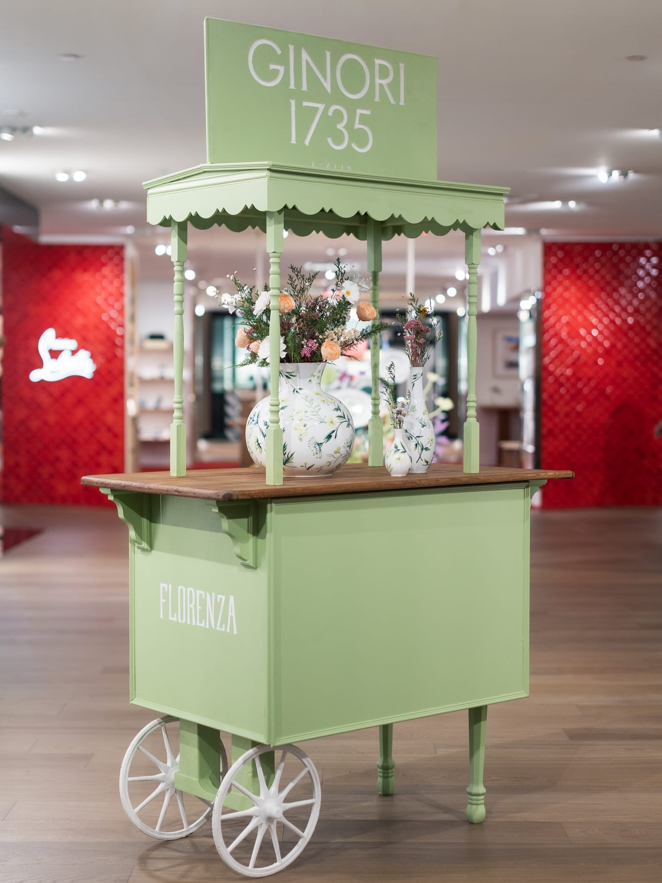 Ginori 1735 Florenza flower cart at Bloomingdale's