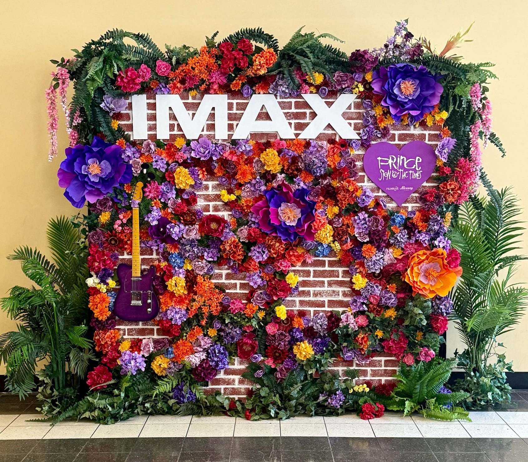 IMAX floral photo wall