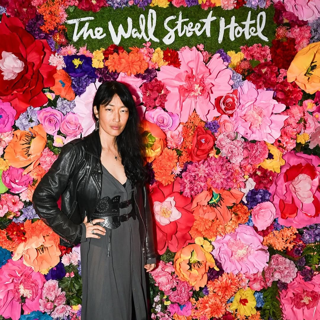 Wall Street Hotel floral photo wall