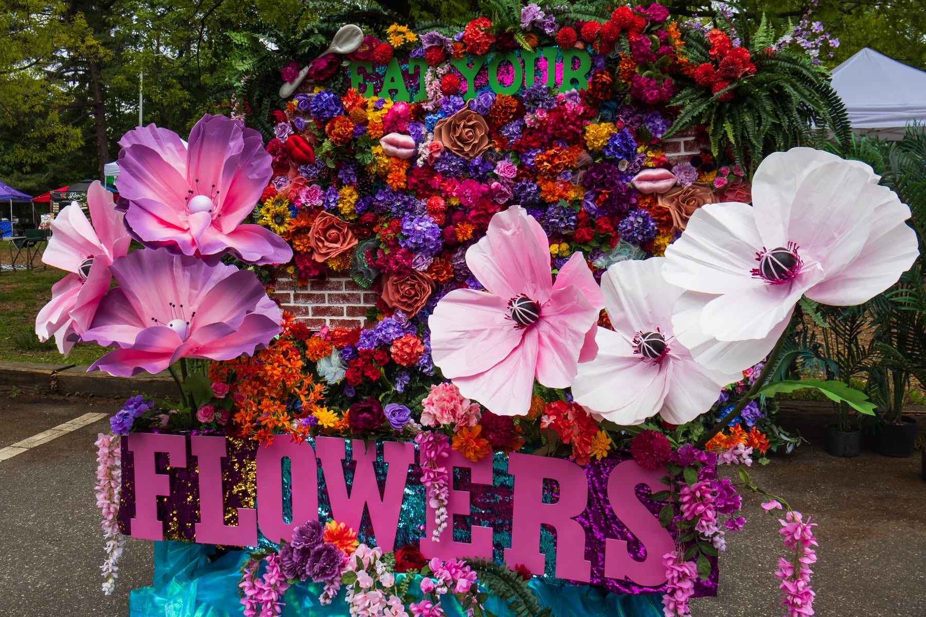 Eat Your Flowers oversized bloom photo wall